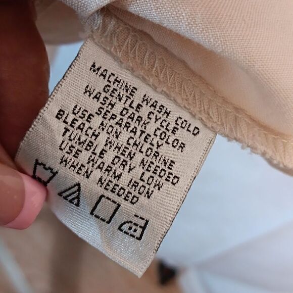 August Silk Beige Linen Top - Picture 5 of 8